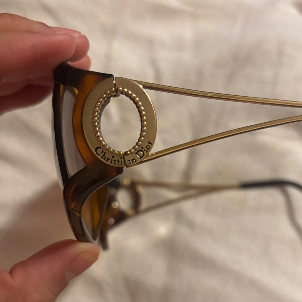 Christian Dior Vintage Oversized Women's Sunglasses - Brown Lenses - Picture 5 of 8